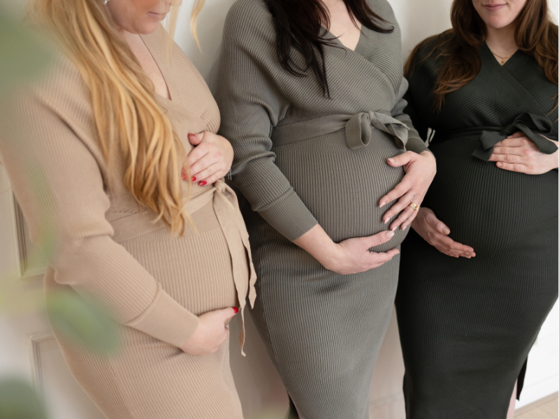 Omslagjurk, zwangerschapsjurk, jurk met stretch